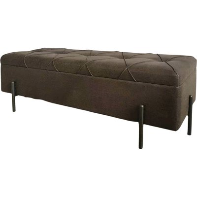 Banc coffre capitonné  en tissu et métal style contemporain RECOLLECTION