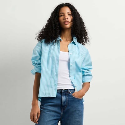 Chemise Courte À Rayures En Popeline PEPE JEANS