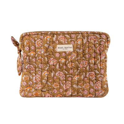 Pochette plate en coton matelassé BINDI ATELIER