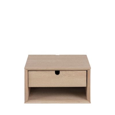 Table de chevet murale 1 tiroir, 1 niche en bois - TROGON DRAWER