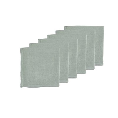 Lot de 6 serviettes de table en 20% lin et 80 coton, NUDE BJORN