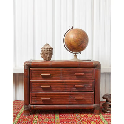 Commode en bambou Olga N°694 - Bon état DEBONGOUT