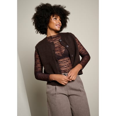 Top dentelle col bateau LOLALIZA
