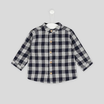 Chemise à carreaux col mao manches longues, garçon, OEKO-TEX BOUT'CHOU