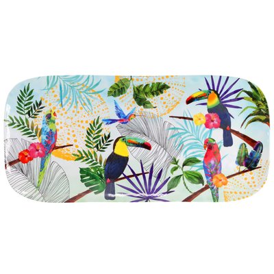 Plat à cake rectangulaire en mélamine Rio 37,5 cm LES JARDINS DE LA COMTESSE