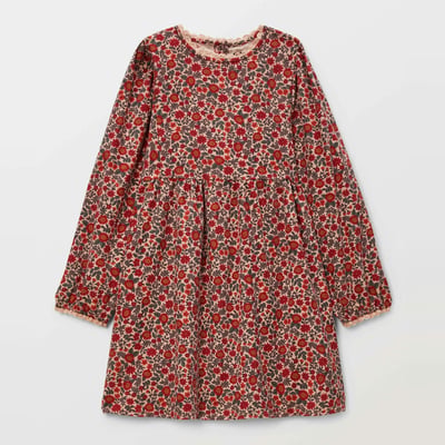 Robe imprimée courte en velours MONOPRIX