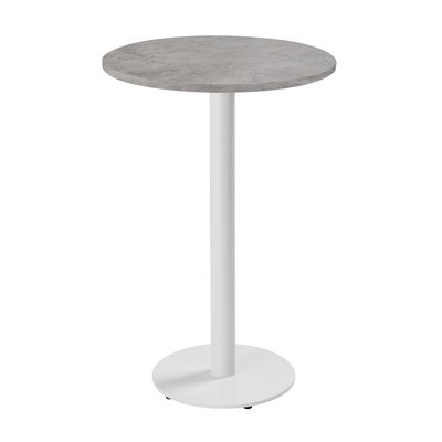 Table haute ronde Ø60 cm en aggloméré avec revêtement mélaminé, RIVOLI OVIALA