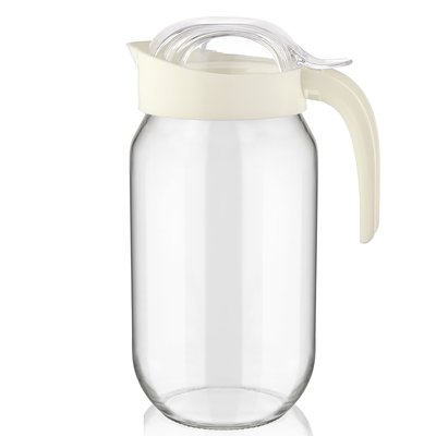 Pichet à eau ou jus de fruits en verre avec couvercle 1L WADIGA
