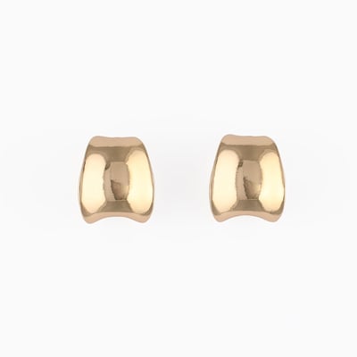 Boucles d'oreilles créoles larges dorées BALABOOSTE