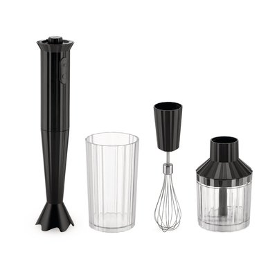 Mixeur Plongeant Plissé Noir Avec Accessoires ALESSI