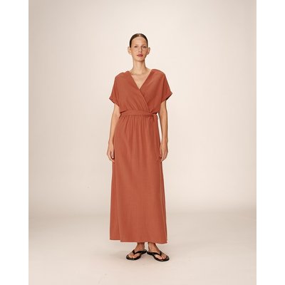 Robe longue fluide, ceinturée, POLLEN GRACE & MILA