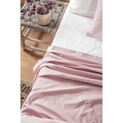 Drap plat 1 personne en Percale de Coton Bio lavé KADOLIS