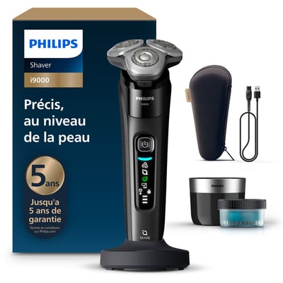 Rasoir Électrique Philips Series 9000 Pour Homme - 3 Têtes Rotatives - Rechargeable - Noir