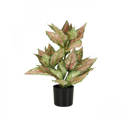 Croton artificiel rose 55cm LIGNE DECO