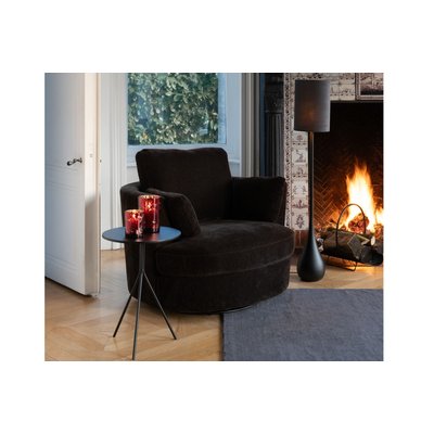 Fauteuil pivotant à 360° en velours texturé - ANGEL HELLIN, DEPUIS 1862
