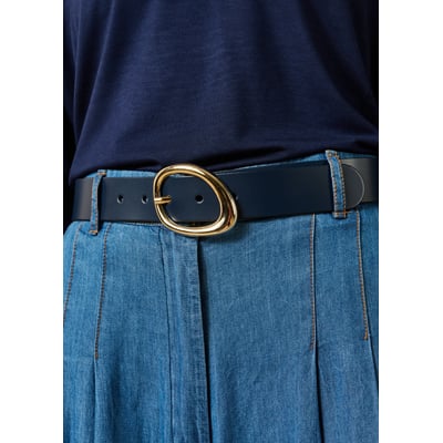 Ceinture en cuir boucle ovale LA FEE MARABOUTEE