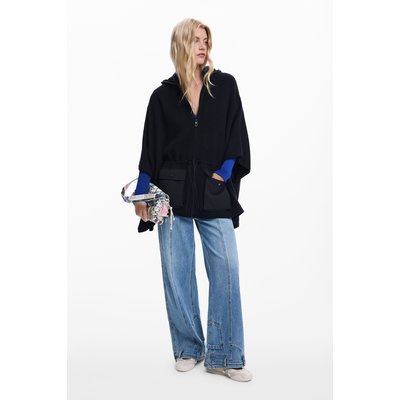 Poncho à capuche avec poches DESIGUAL