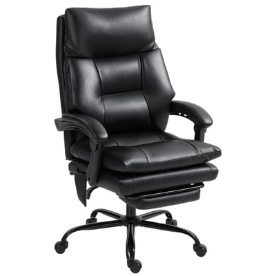 Chaise de bureau PU Noir HOMCOM