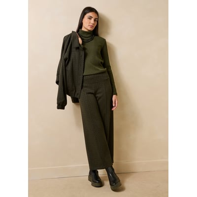 Pantalon cropped en milano jacquard LA FEE MARABOUTEE