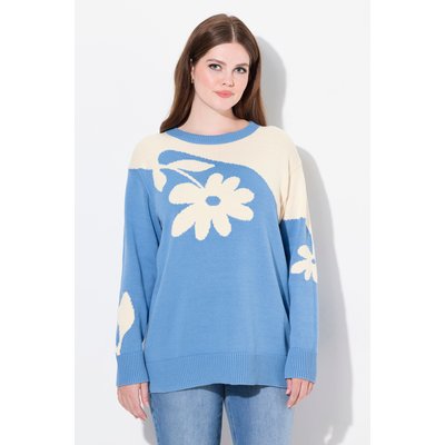 Pull jacquard, col rond, manches longues ULLA POPKEN