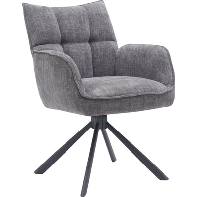 Chaise pivotante rembourrée avec accoudoirs RECOLLECTION