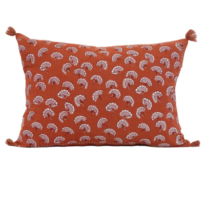 Coussin décoratif imprimé motif floral SUD ETOFFE