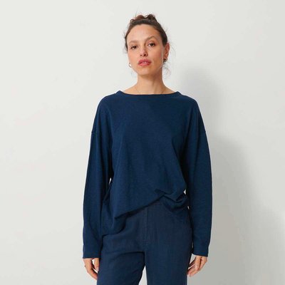 Tee Shirt Loick en coton et lin uni BENSIMON