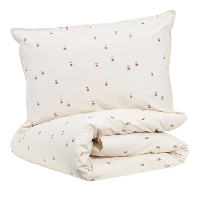 Parure de couette bébé coton bio pommes POM POUCE LITTLE CREVETTE