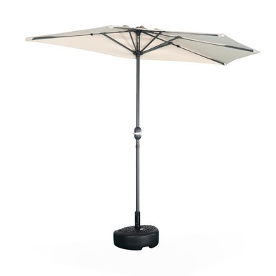 Demi-parasol pour balcon 2,5m avec mât central CALVI SWEEEK