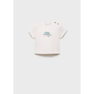 T-shirt coton motif en relief MANGO BABY