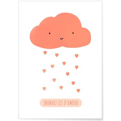 Affiche Enfant : 'Inondez les d'amour' L'AFFICHERIE