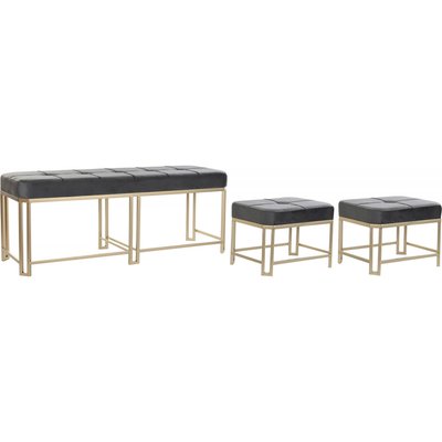 Banc en velours, lot de 3, Glam RECOLLECTION