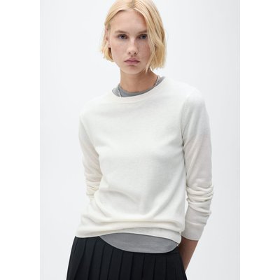 Pull-over laine mélangée col rond MANGO