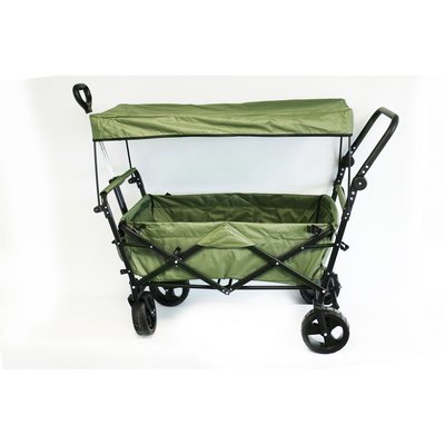 Chariot de transport Premium XXL vert olive avec toit VEDES