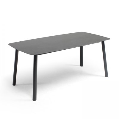 Table de jardin en aluminium et pierre frittée, PIEDRA OVIALA