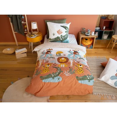 Parure de lit enfant + taie en coton, Savane C DESIGN HOME TEXTILE