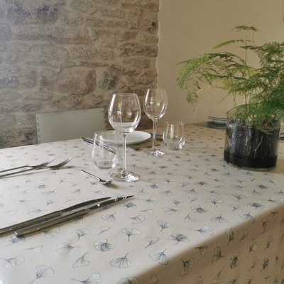 Nappe enduite carrée ou rectangle Ginkgo FLEUR DE SOLEIL