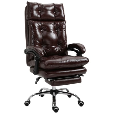 Chaise de bureau Polyuréthane Marron HOMCOM