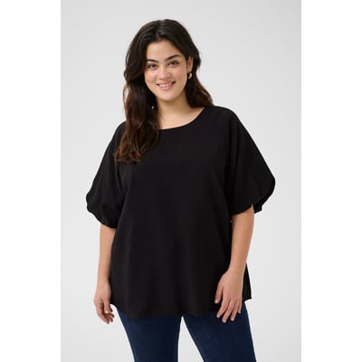 Blouse with short sleeve KAFFE CURVE