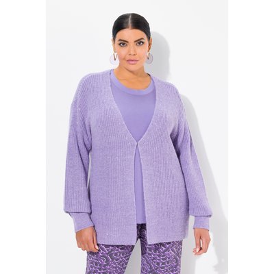 Cardigan oversize en maille côtelée ULLA POPKEN