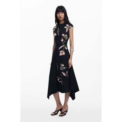Robe asymétrique à fleurs DESIGUAL