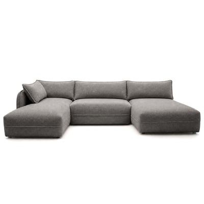 Canapé panoramique d'angle gauche 7 places, LUCIEN BEST MOBILIER