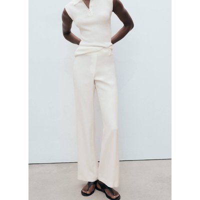 Pantalon droit à passants MANGO