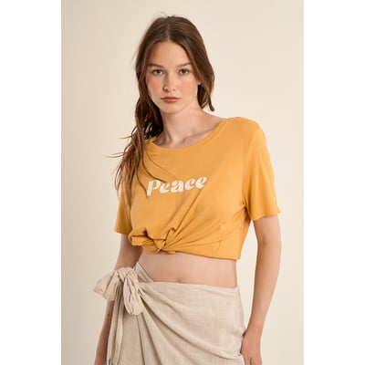 T-shirt en coton "Peace" MOLLY BRACKEN