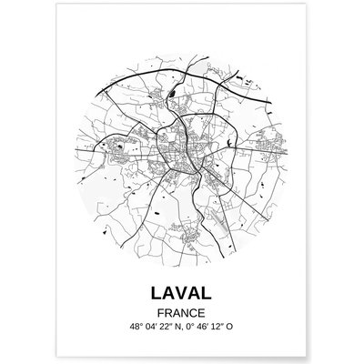 Affiche Carte Laval L'AFFICHERIE
