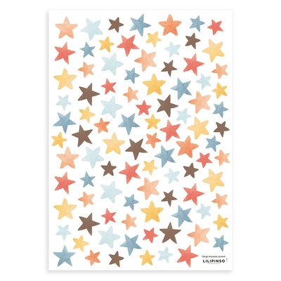 Stickers muraux étoiles multicolores GENTLE FRIENDS LILIPINSO