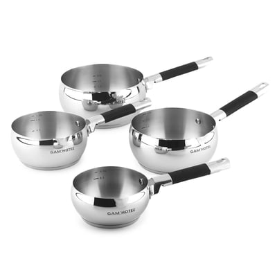 4 Casseroles 14/16/18/20cm - Inox induction GAM HOTEL