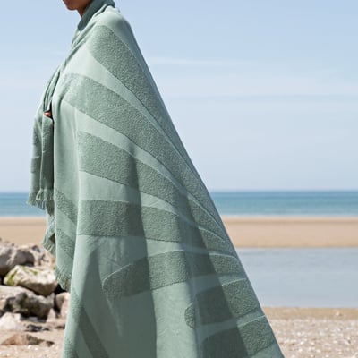 Fouta De Plage en Motif feuillage en éponge TROPI MADURA