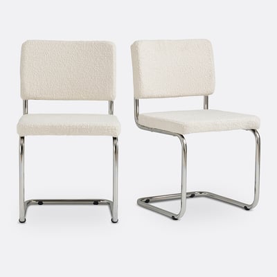 Lot 2 de chaises bouclette, Sarva LA REDOUTE INTERIEURS