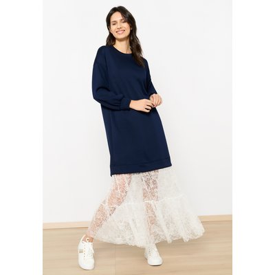 Robe sweat avec dentelle LOLALIZA